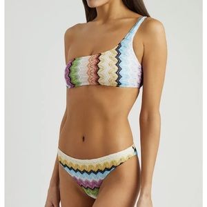 NWT authentic MISSONI mare one shoulder BIKINI set size  40.